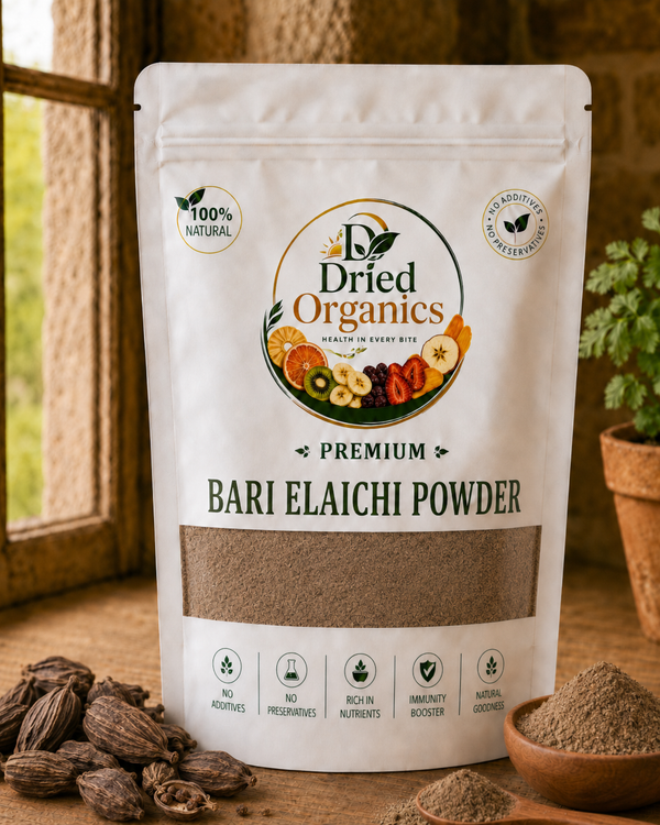 Premium Bari Elaichi Powder | 100% Natural | Pure Black Cardamom Powder | No Additives | Dried Organics