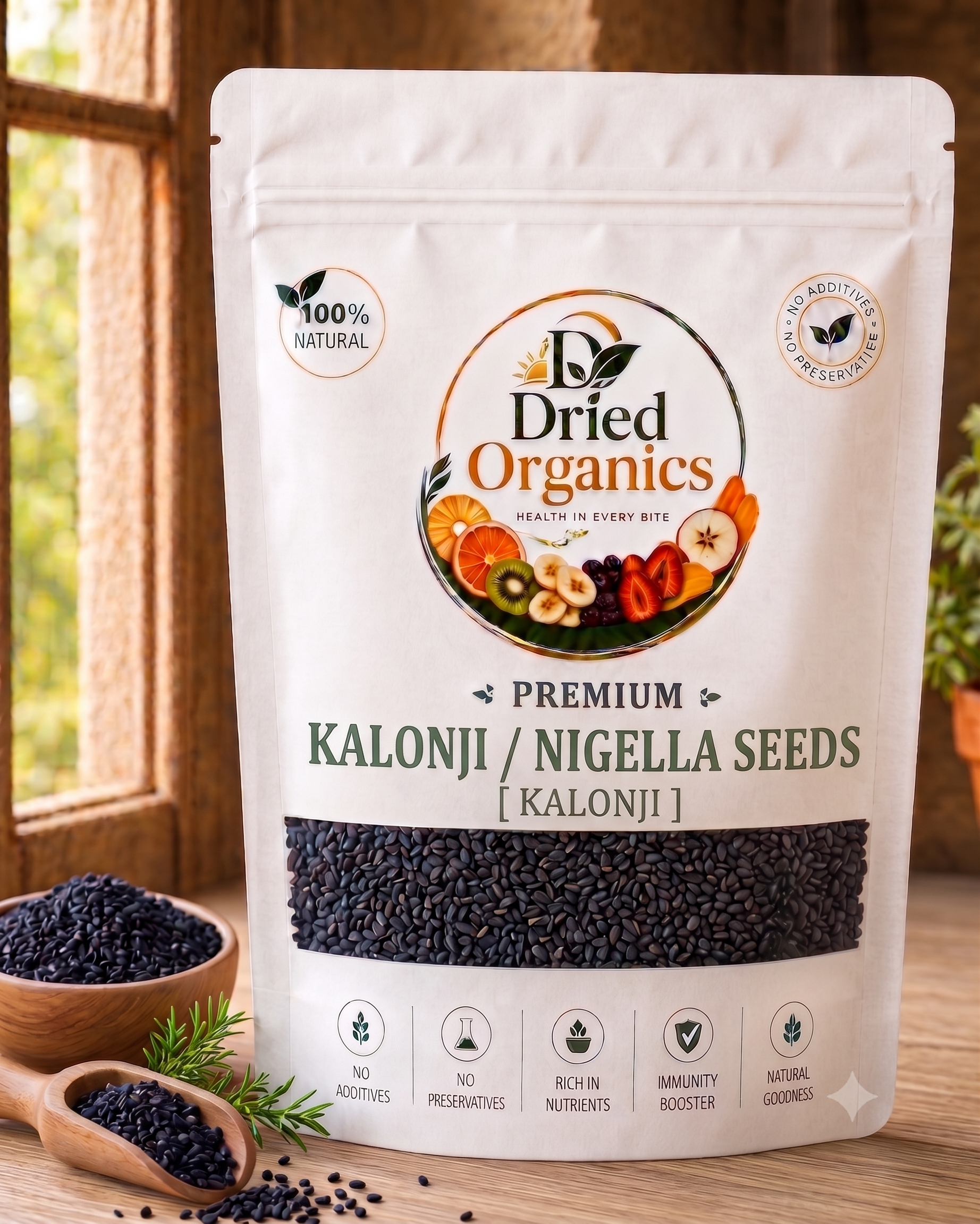 Premium Kalonji Seeds (Nigella Seeds) | 100% Natural | Pure Black Seeds | No Additives | Dried Organics