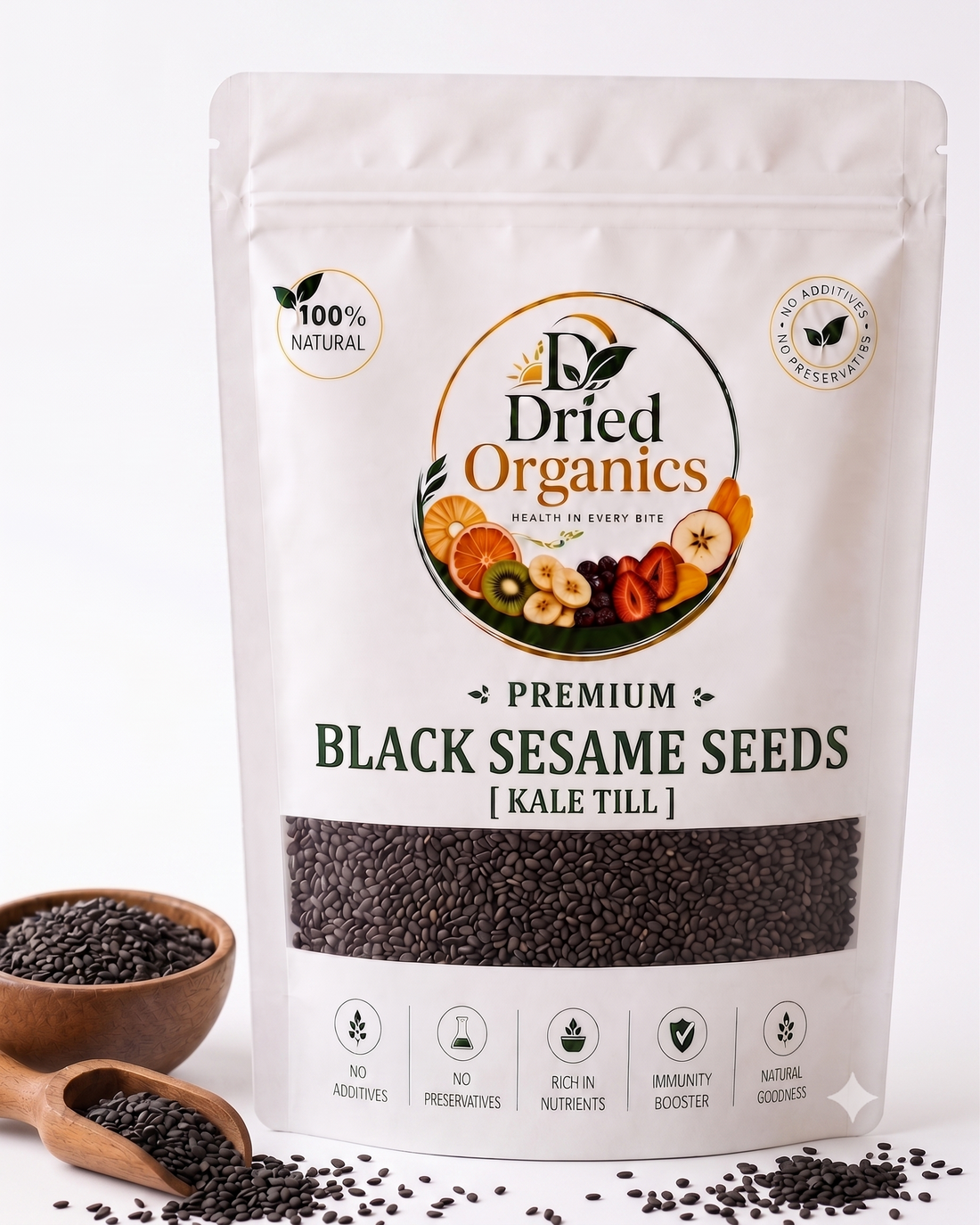Premium Kale Till (Black Sesame Seeds) | 100% Natural | Pure Black Sesame Seeds | No Additives | Dried Organics