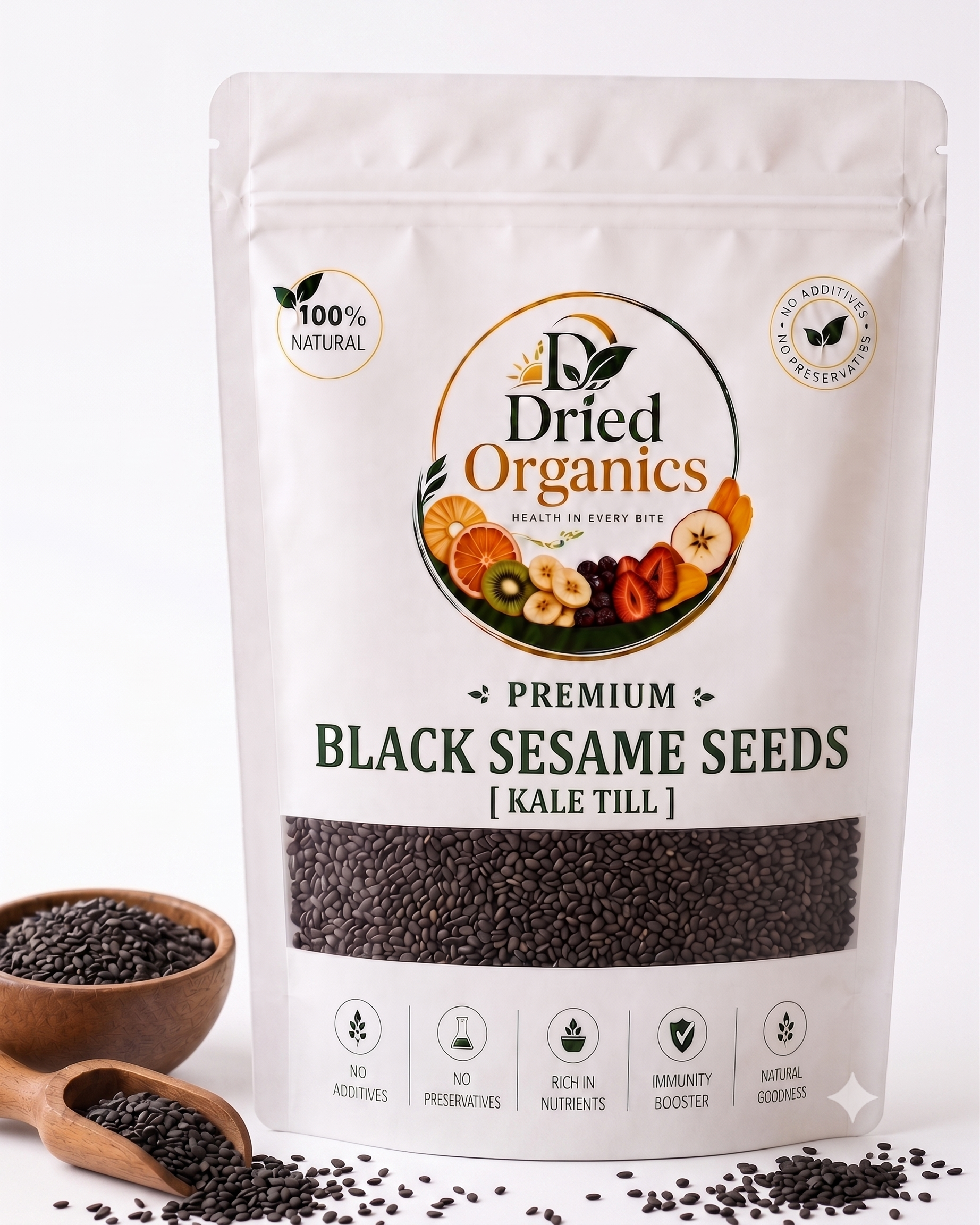 Premium Kale Till (Black Sesame Seeds) | 100% Natural | Pure Black Sesame Seeds | No Additives | Dried Organics