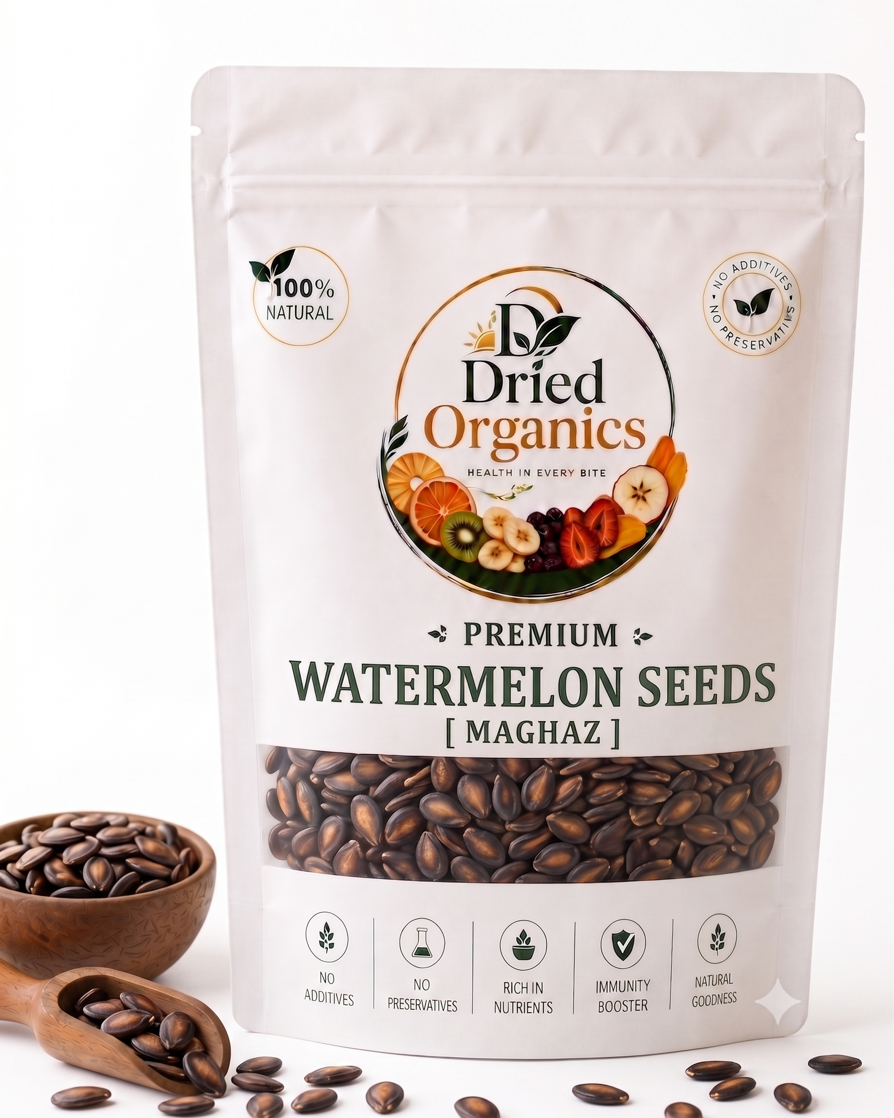 Premium Tarbooz Ke Beej (Watermelon Seeds) | 100% Natural | Pure Watermelon Seeds | No Additives | Dried Organics
