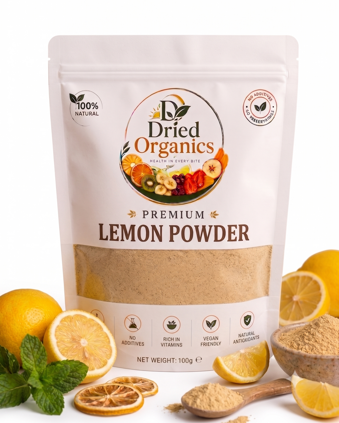 Premium Lemon Powder | 100% Natural | Pure Dried Lemon Powder | No Additives | Dried Organics