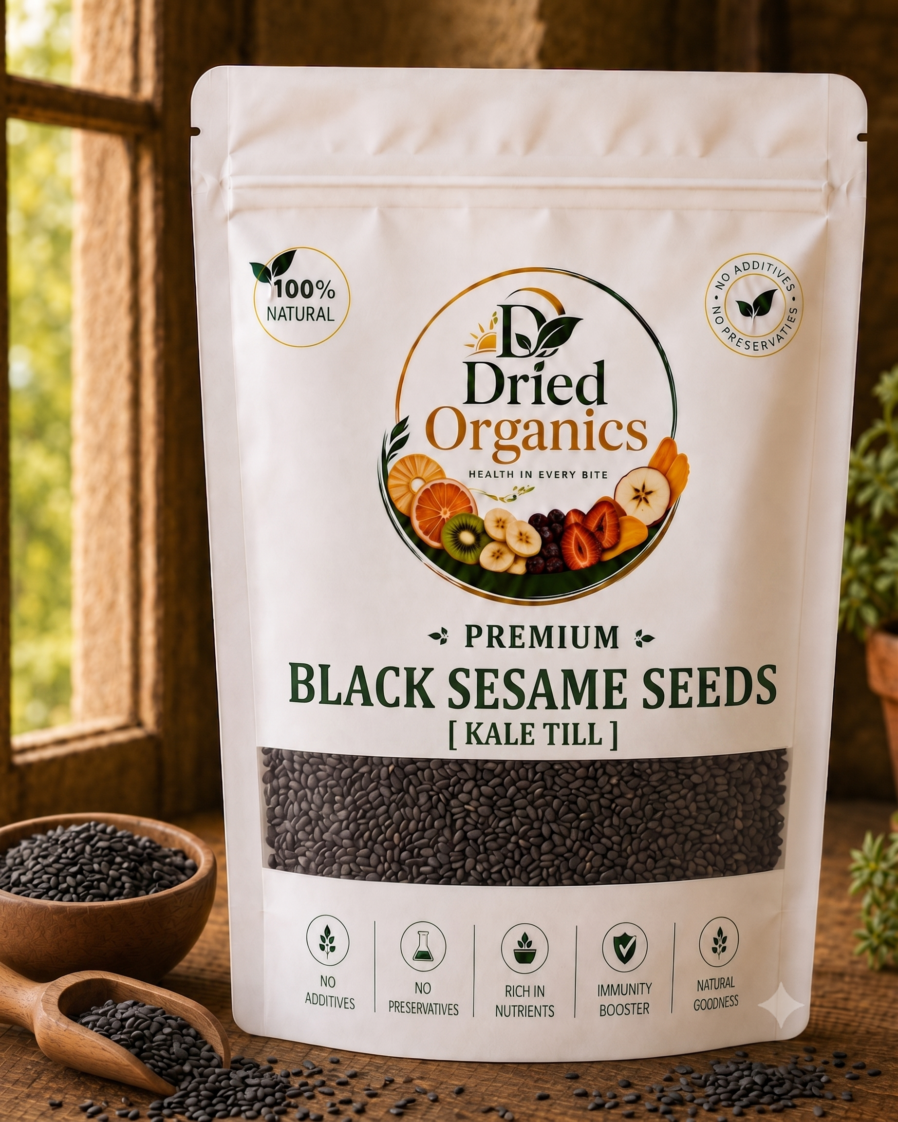 Premium Kale Till (Black Sesame Seeds) | 100% Natural | Pure Black Sesame Seeds | No Additives | Dried Organics