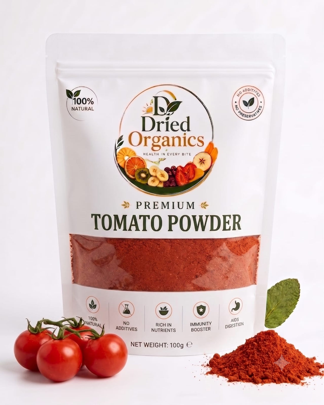 Premium Tomato Powder | 100% Natural | Pure Dried Tomato Powder | No Additives | Dried Organics