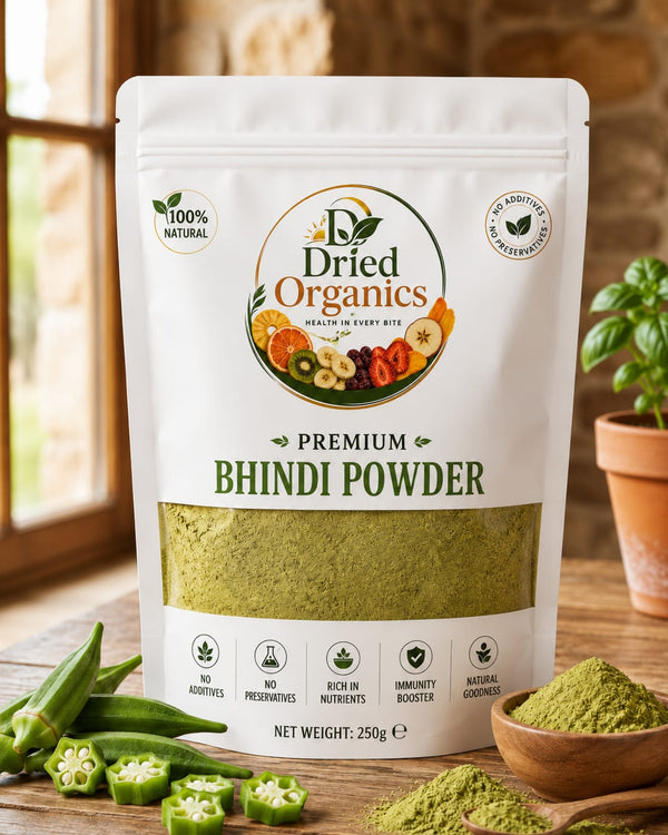Premium Bhindi Powder | 100% Natural | Pure Dried Okra Powder | No Additives | Dried Organics